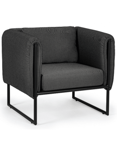 Pixel Lounge havestol i aluminium og olefin B76 cm - Charcoal/Mørkegrå