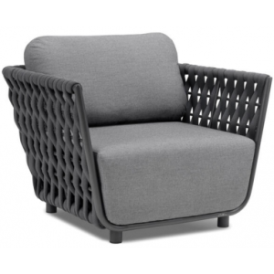 Hug lounge havestol i aluminium og Couture Max H66 cm - Antracit/Mørkegrå
