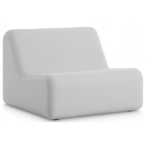 Diabla loungestol i genanvendt polyurethan 80 x 80 cm - Grå