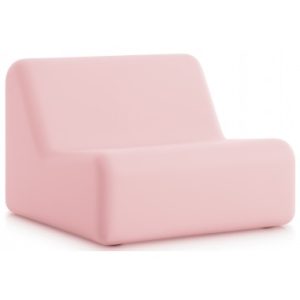 Diabla loungestol i genanvendt polyurethan 80 x 80 cm - Pink