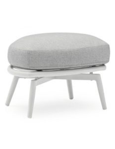 Cuddle Puf til lounge havestol i aluminium og COUTUREtex B62 cm - Grå