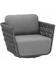 Hug rotérbar lounge havestol i aluminium og Couture Max H66 cm - Antracit/Mørkegrå