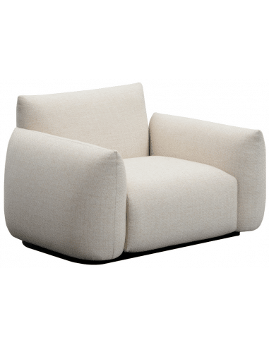 DAWSON Lounge havestol i aluminium og olefin B110 cm - Beige