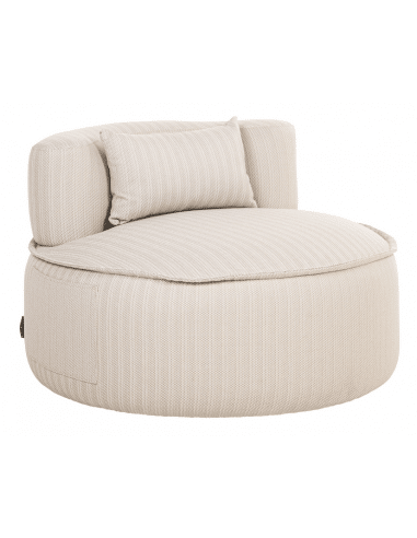 NAMMOS Lounge havestol med drejefod i aluminium og olefin Ø100 cm - Beige