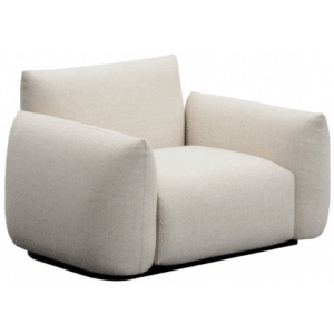 DAWSON Lounge havestol i aluminium og olefin B110 cm - Beige