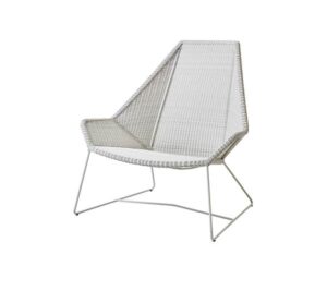 Cane-Line Breeze highback havestol - hvid/grå